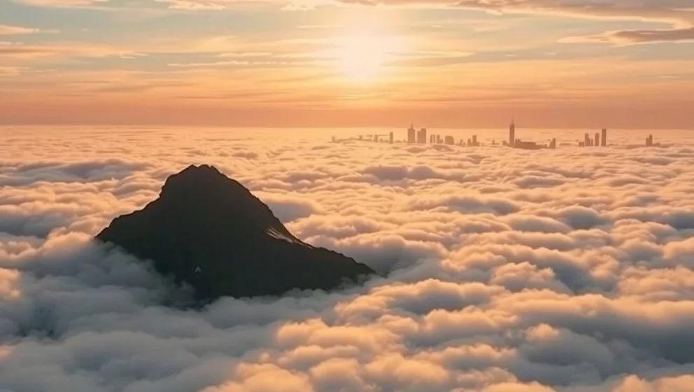 En stad ovan molnen existerar verkligen