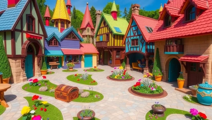 Folk och rövare i Kamomillastaden för barn