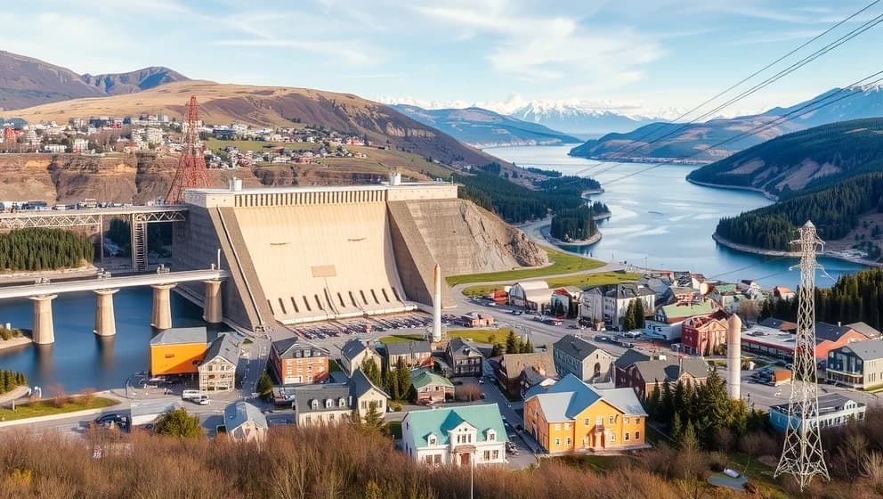 Norsk stad med kraftverk som driver hela regionen